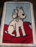 Tapis Milou coussin rouge