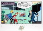 Sérigraphie Franquin Spirou bureau garage Quick