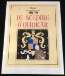 Sérigraphie couverture Tintin sceptre Ottokar N/B