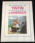 Sérigraphie couverture Tintin en Amérique N/B