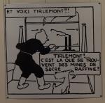 Emaille Soviets : Tintin Milou train Tirlemont N/B