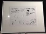 Franquin sérigraphie Gaston piles Philips signée