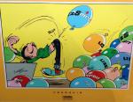 Franquin sérigraphie Champaka Gaston ballons