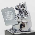 Geluck Le Chat sculpture : La réflexion Jef Koons
