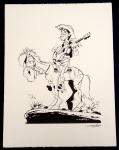 Morris Lucky Luke Jacques Brel sérigraphie cadre