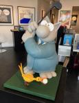 Geluck Le Chat sculpture Le golfeur 74 cm