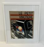 Hergé Tintin train Sérigraphie Petit Vingtième