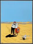  Emaille Tintin Haddock désert Pays de la soif