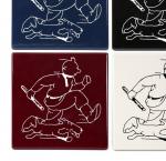 Emaille Soviets : Tintin Milou courent bordeaux