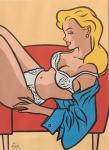 Walter Minus dessin original couleurs lingerie