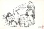 Géron La fessée dessin original érotique signé 