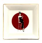 Berthet Pin-up vide-poches Limoges porcelaine 2001