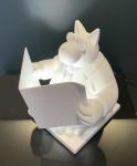 Geluck Le Chat sculpture : Lampe Tout s'éclaire