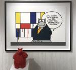 Geluck Le Chat hommage Mondrian copie pas sèche
