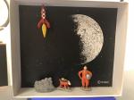Pixi 4591 1E Tintin Milou cosmo fusée nuage gris