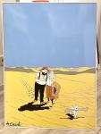  Emaille Tintin Haddock désert Pays de la soif