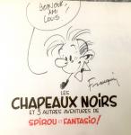 Franquin Spirou Fantasio dédicace originale signée