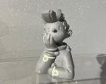 Leblon Franquin Spirou buste monochrome gris