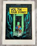 Sérigraphie Escale : Tintin Vol 714 pour Sydney