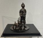   Moulinsart 80670 bronze Tintin Milou cigares 8ex