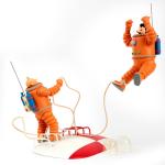 Moulinsart 45909 Tintin Haddock cosmonautes socle