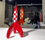 Aroutcheff Hergé Tintin fusée 37cm signée