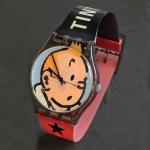 Hergé Tintin Montre Swatch GEANTE horloge murale