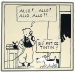 Emaille : ALLO ! ALLO ! Tintin en Amérique