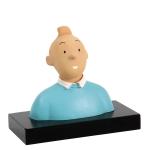 Leblon Hergé buste socle Tintin pull bleu signé