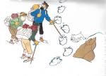 Tintin au Tibet : Les traces du Yti