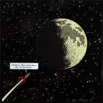 Emaille : Fuse approchant la Lune avec texte