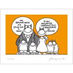 S�rigraphie : Le Chat : Blanche-Neige