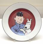 AXIS Tintin assiette portrait Lotus Bleu