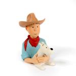 Buste Tintin Milou cowboy